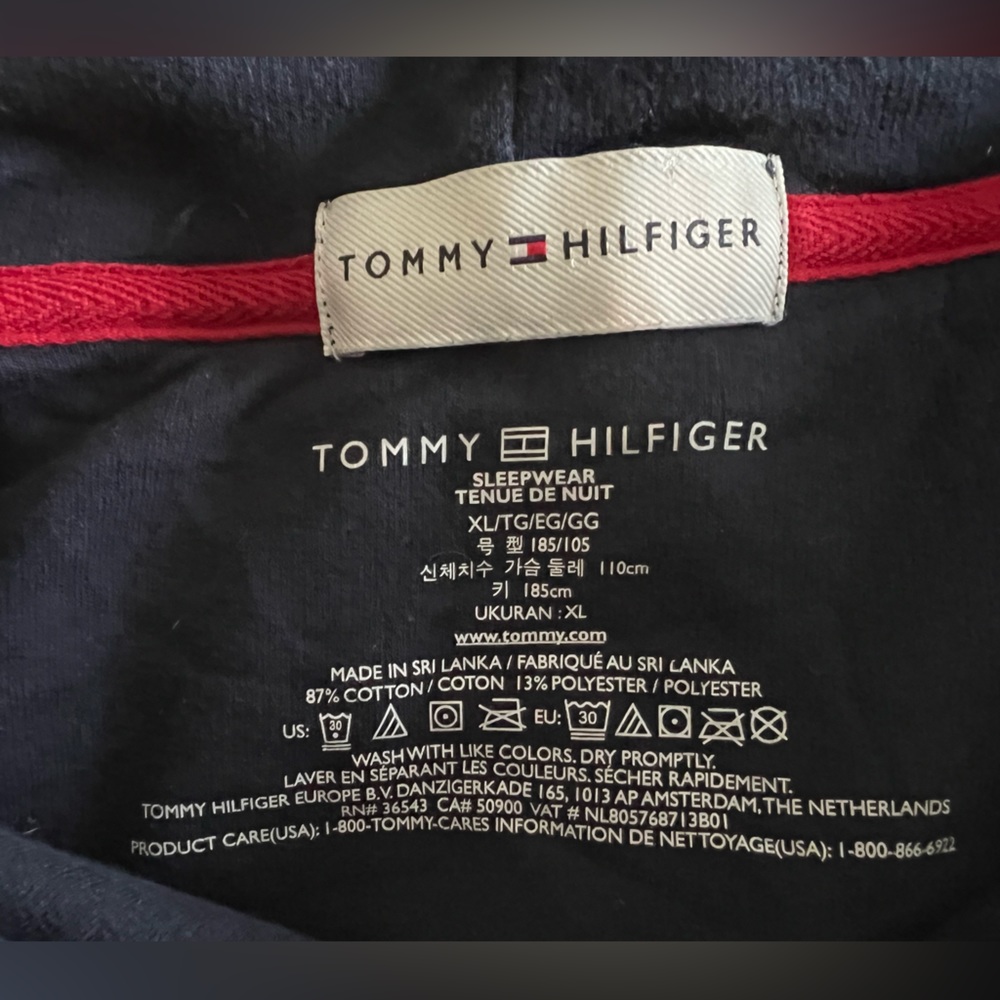 TOMMY HILFIGER Navy Lounge / Sleepwear Hoodie - Picture 3 of 5
